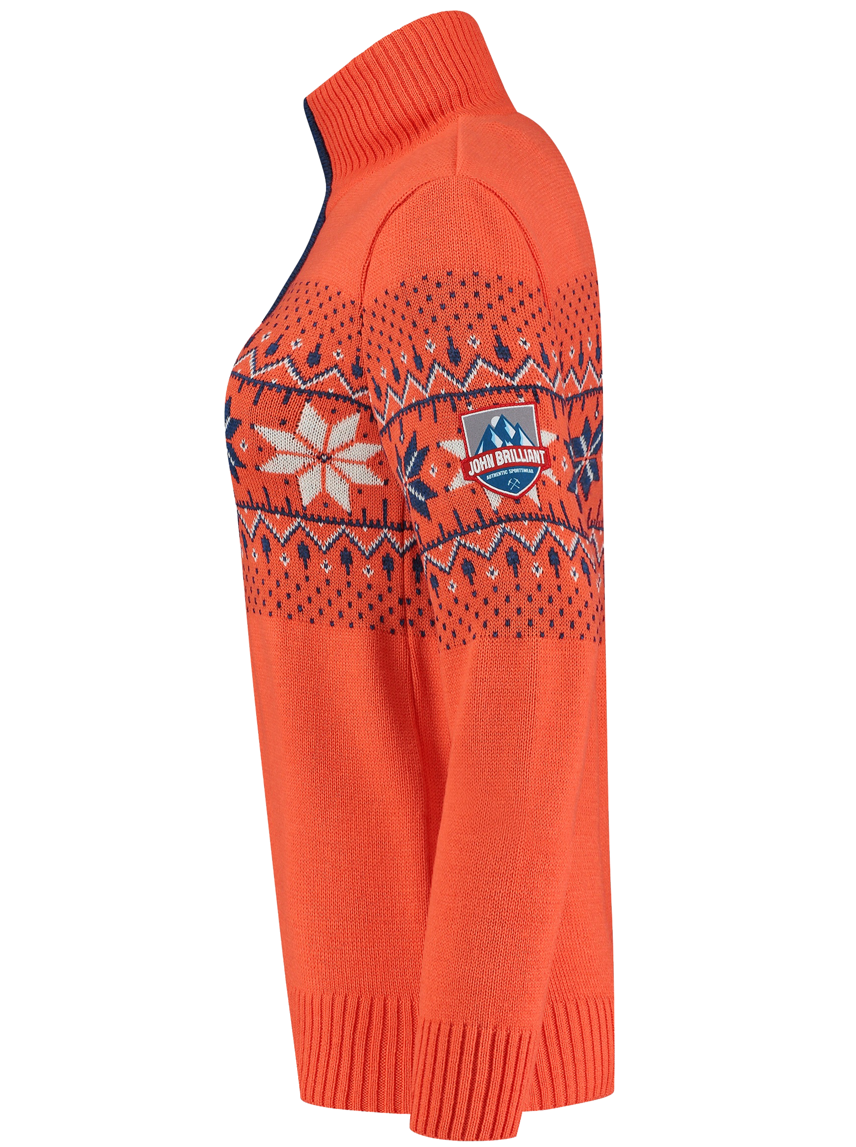 John Brillant Norwegian Womens Pullover Fargerik, orange