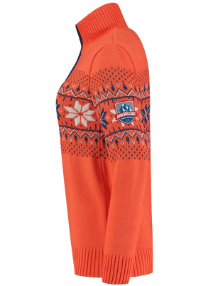 John Brillant Norwegian Womens Pullover Fargerik, orange