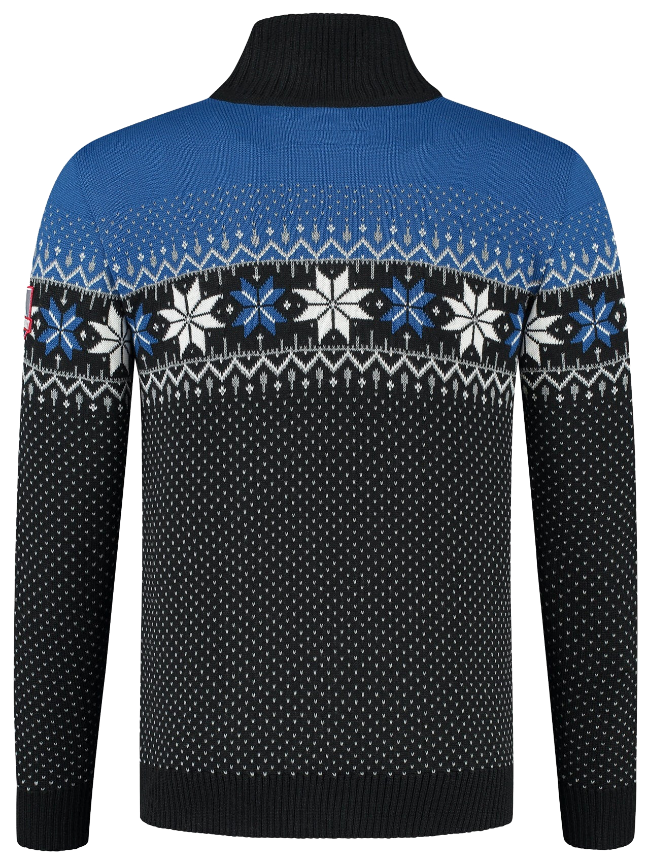 John Brillant Norwegian Mens Pullover Merino, blue & black