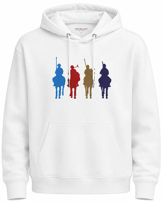John Brilliant Polo Heritage Eco Hoodie - White