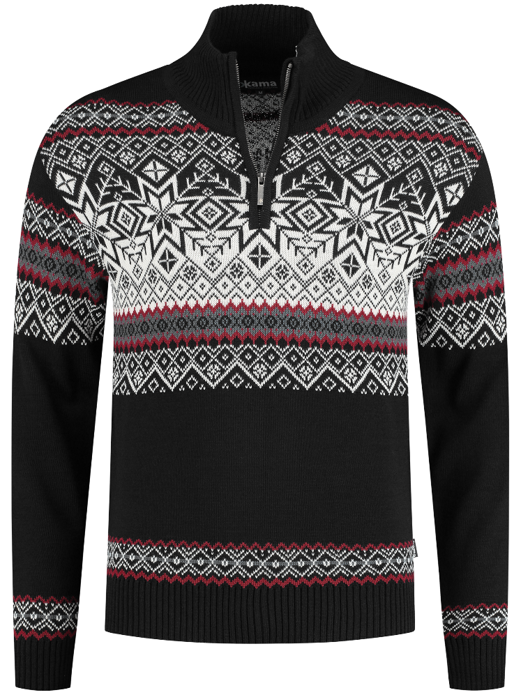 Kama Pullover Merino Nordic, black