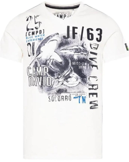 Look stylish with this CAMP DAVID diving-inspired t-shirt