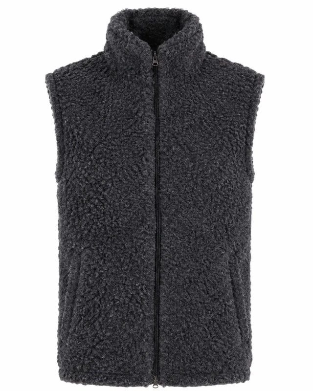 NORFINDE Merino wollen vest met rits – Antracietgrijs