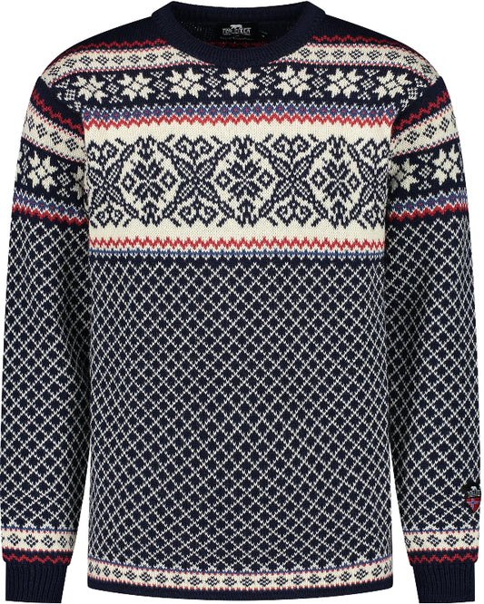 Nordic crew neck Sweater, darkblue