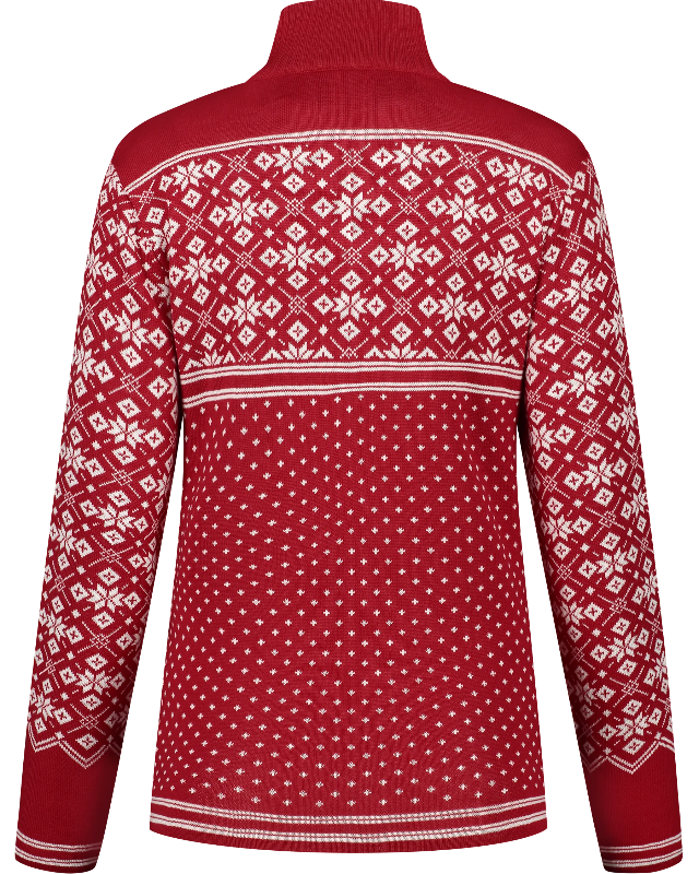 Nordic merino women sweater, Red