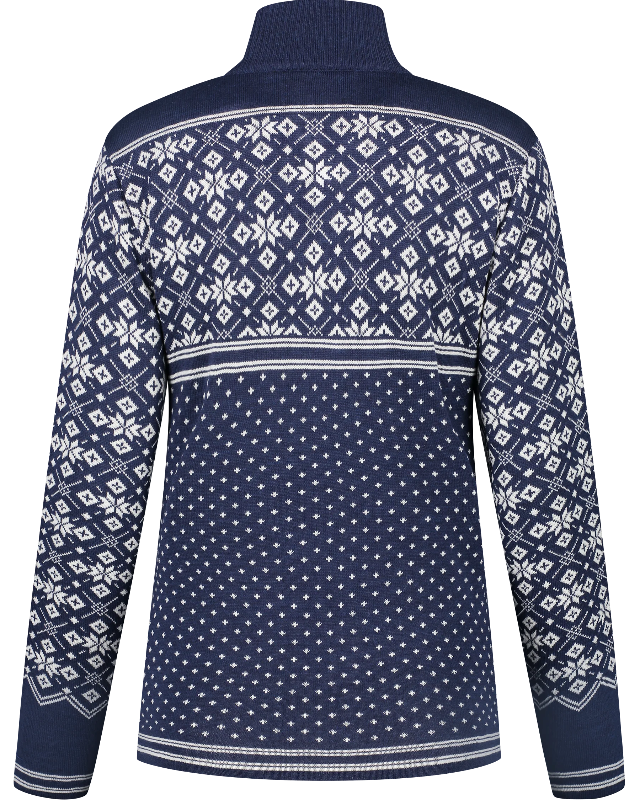 Nordic merino women sweater, blue
