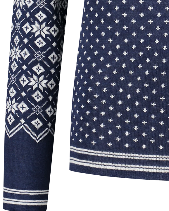 Nordic merino women sweater, blue