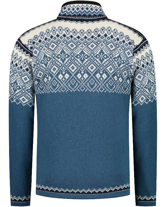 Nordic zip sweater, Traditional Blue