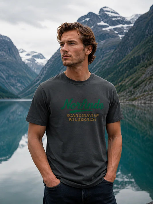 Norfinde Heritage Oversized T-Shirt – Scandinavian Style - Charcoal