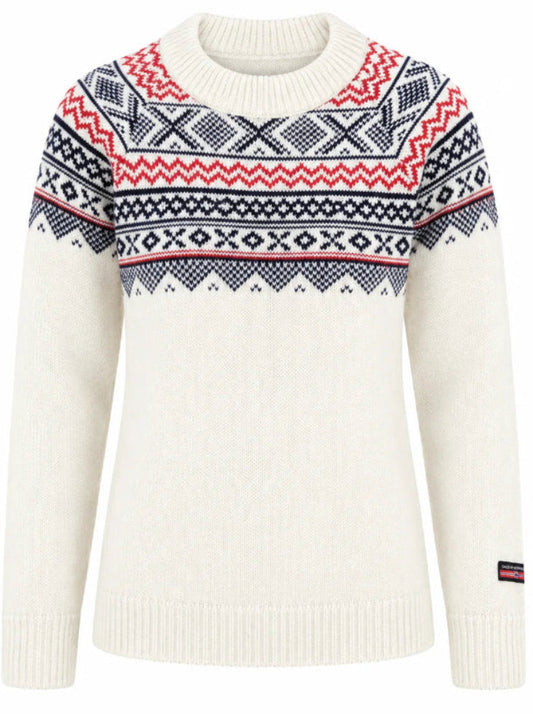 Norfinde Women's Norwegian Wool Sweater – Natural White