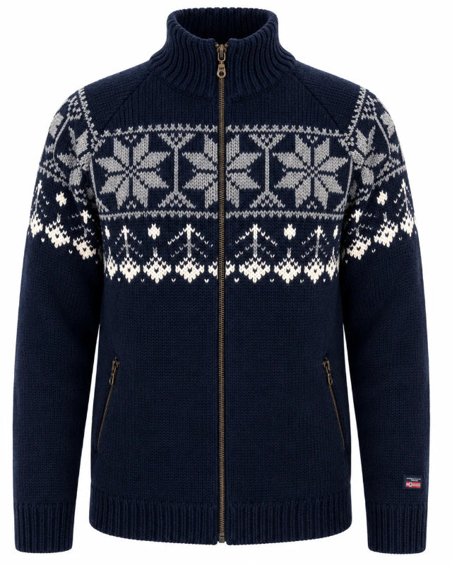 Norfinde Norwegian Wool Zip Cardigan – Grey