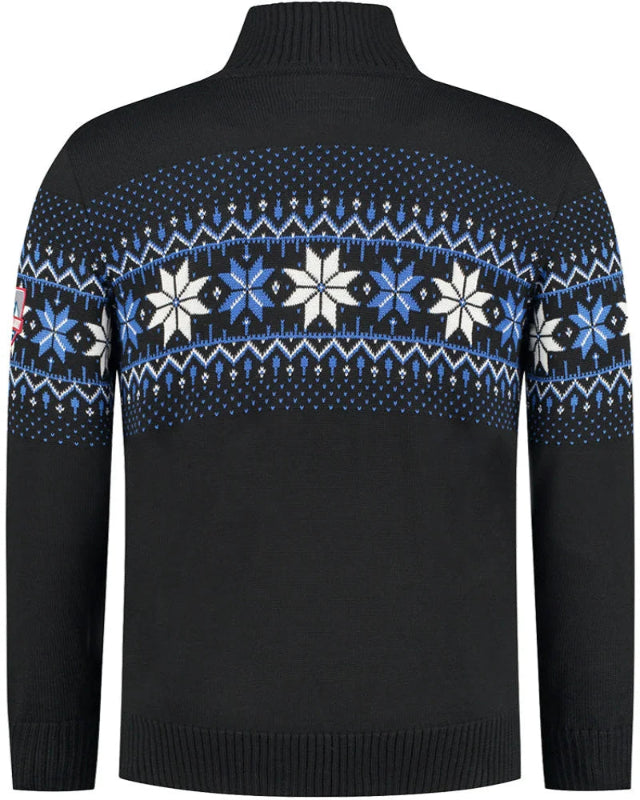 Norwegian Mens Cardigan Merino, black