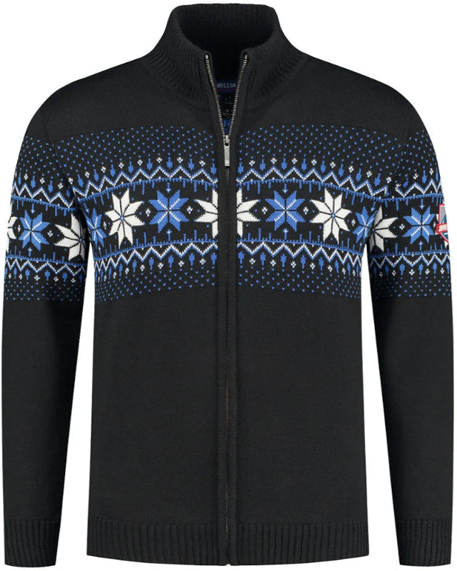 Norwegian Mens Cardigan Merino, black