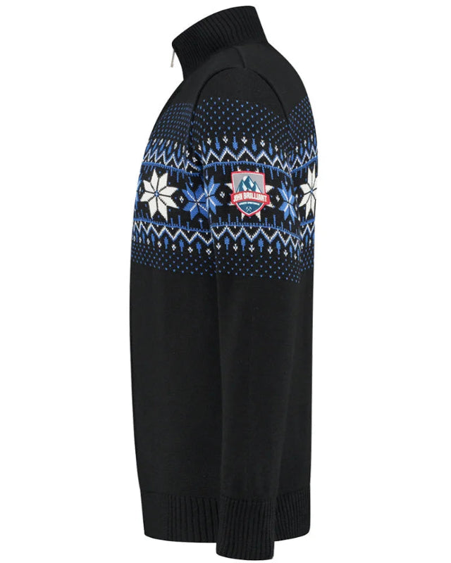 Norwegian Mens Cardigan Merino, black