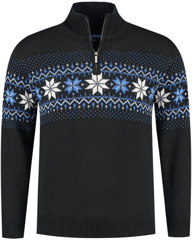 Norwegian Mens Pullover Merino, Black