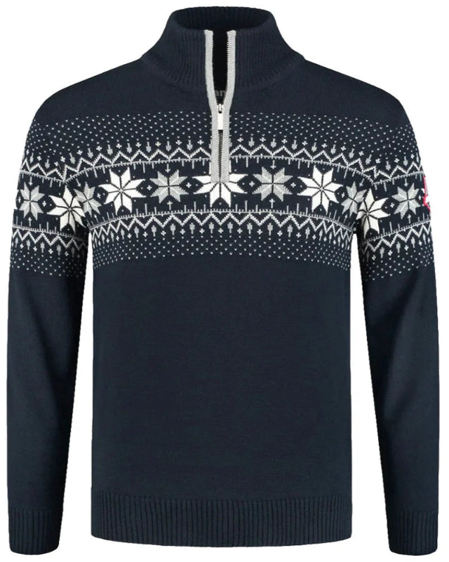 Norwegian Mens Pullover Merino, darkblue