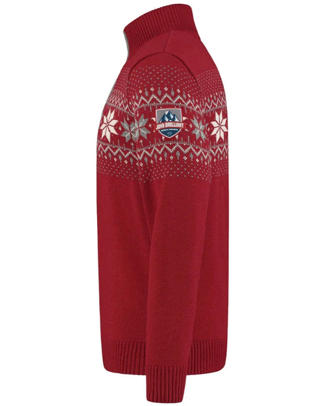 Norwegian Mens Pullover Merino, red