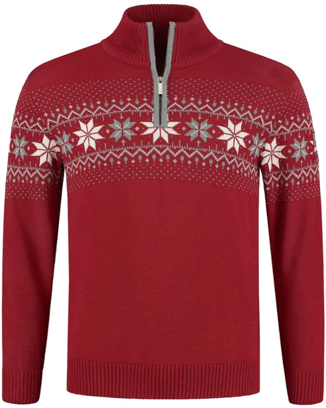 Norwegian Mens Pullover Merino, red
