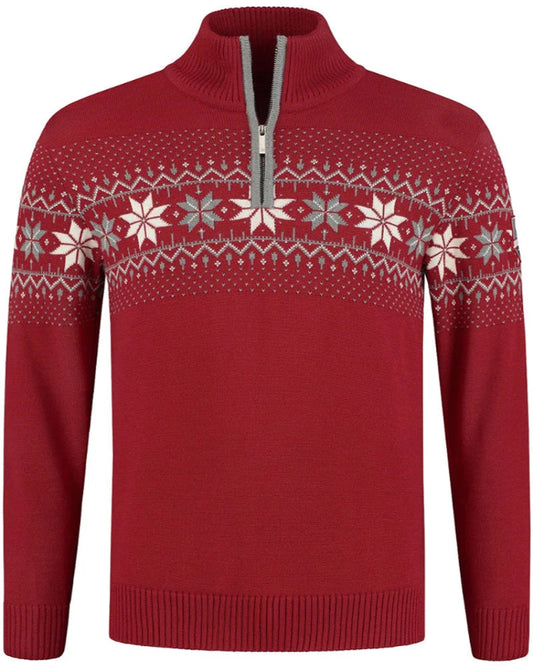 Norwegian Mens Pullover Merino, red
