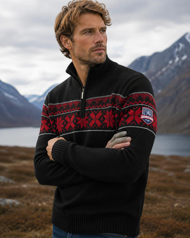 Norwegian Mens Pullover Ullgenser, black