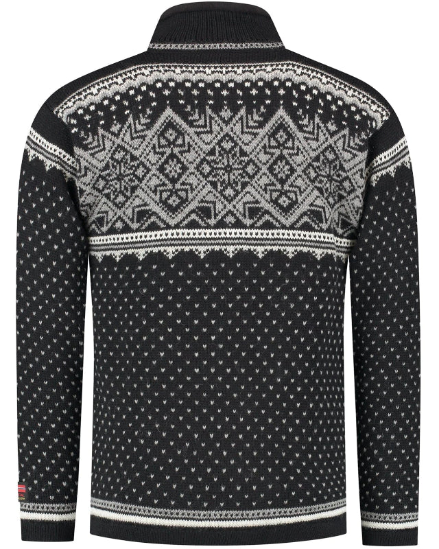 Norwegian cardigan-windstopper in 100% pure wool