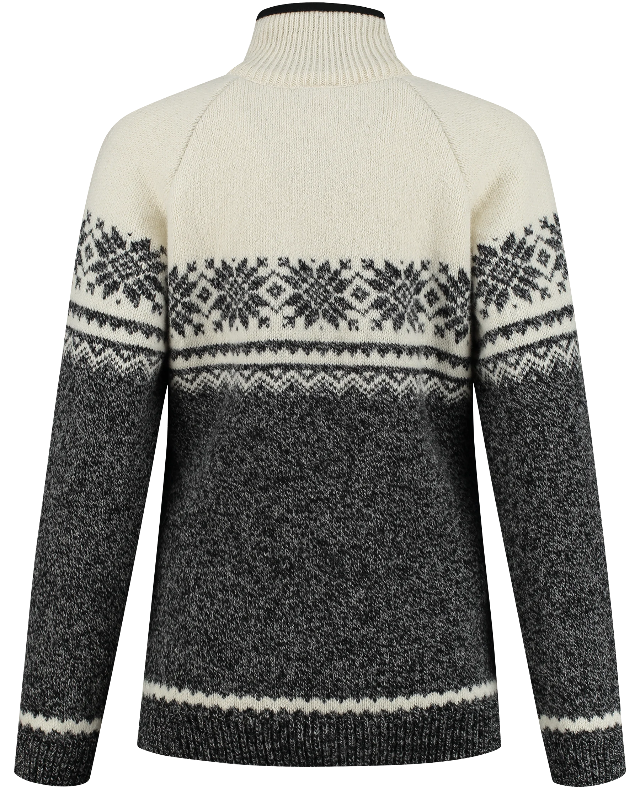 Norwegian women's sweater in Setesdals design, darkgrey