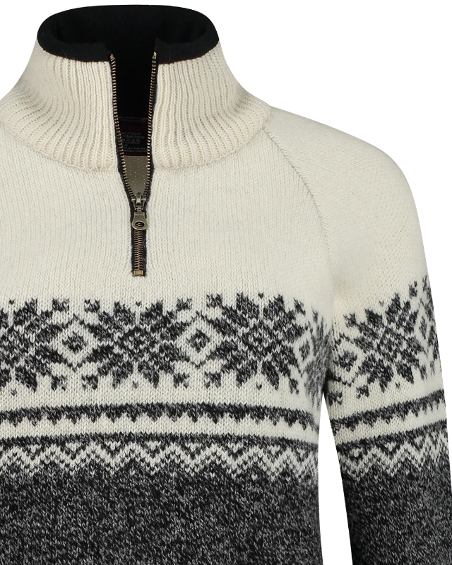 Norwegian women's sweater in Setesdals design, darkgrey