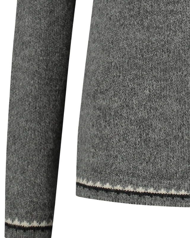 Norwegian women's sweater in Setesdals design, grey