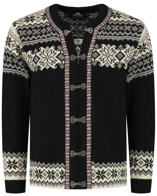 Retro Norwegian cardigan, Black