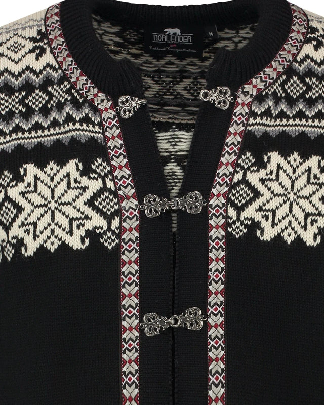 Retro Norwegian cardigan, Black