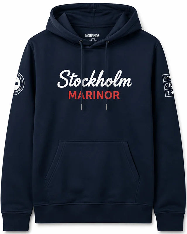 Stockholm Mariner Eco Hoodie – Scandinavian Comfort, Navy