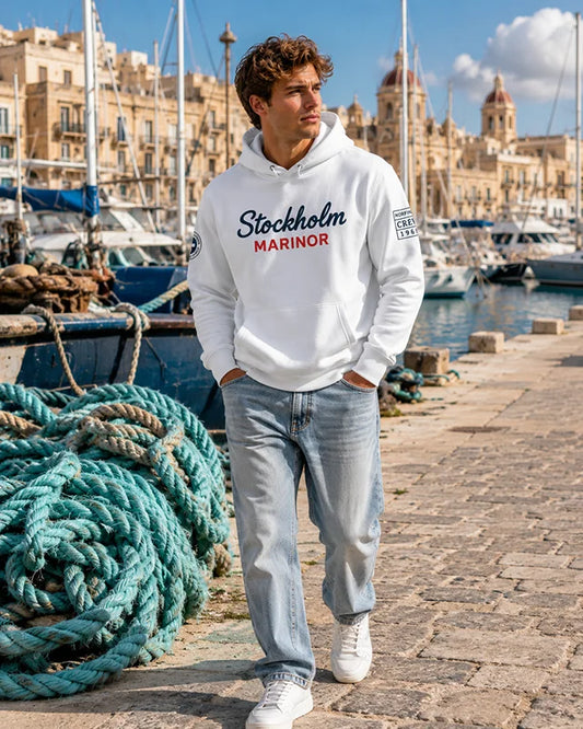 Stockholm Mariner Eco Hoodie – Scandinavian Comfort, White