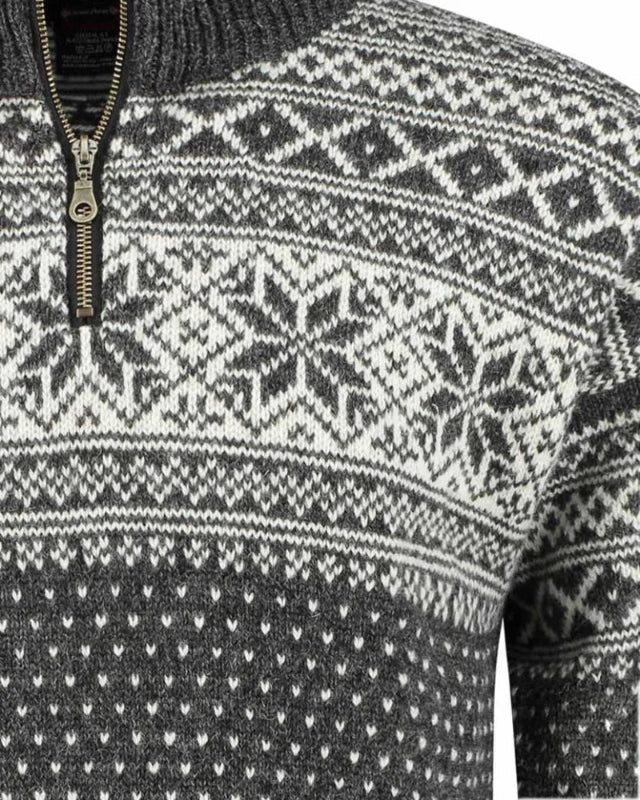 Norfinde Sweater made of 100% pure new Norwegian wool, Grey