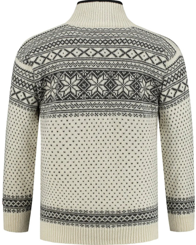 Sweater made of 100% pure new Norwegian wool, Ecru