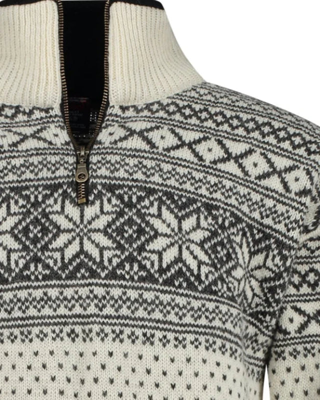 Sweater made of 100% pure new Norwegian wool, Ecru