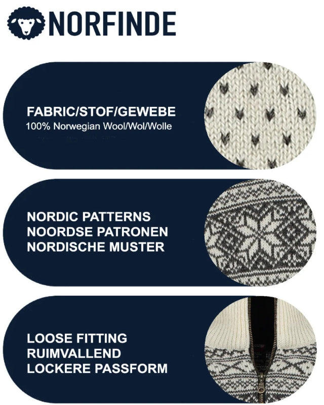 Sweater made of 100% pure new Norwegian wool, Ecru
