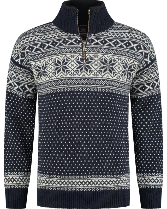 Sweater made of 100% pure new Norwegian wooll, Darkblue