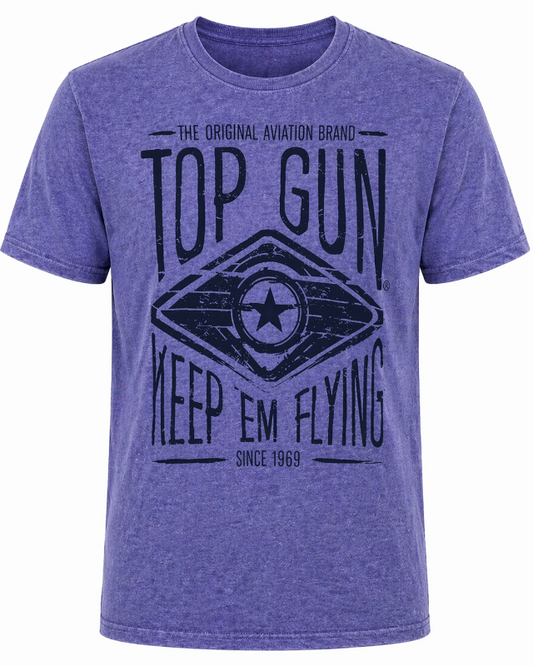 Top Gun T-shirt, round neck in cotton "Keep 'm Flying"