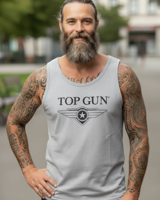 Top Gun "Truck" Sleeveless t-shirt, light Grey