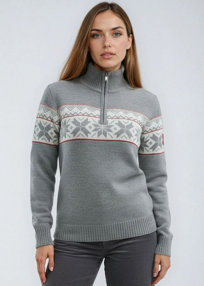 Norwegian Womens Pullover Ullgenser, grey