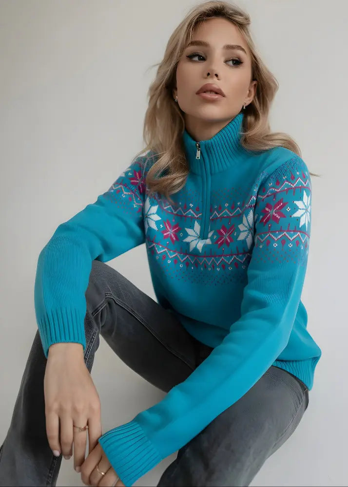 Norwegian Womens Pullover Fargerik, blue