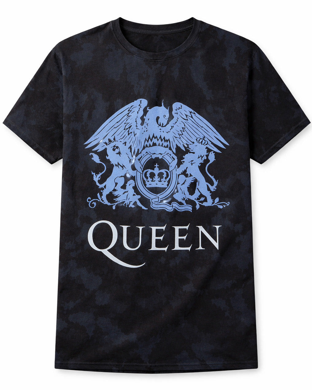 T-shirt Queen "Blue Crest" Dip Dye Black