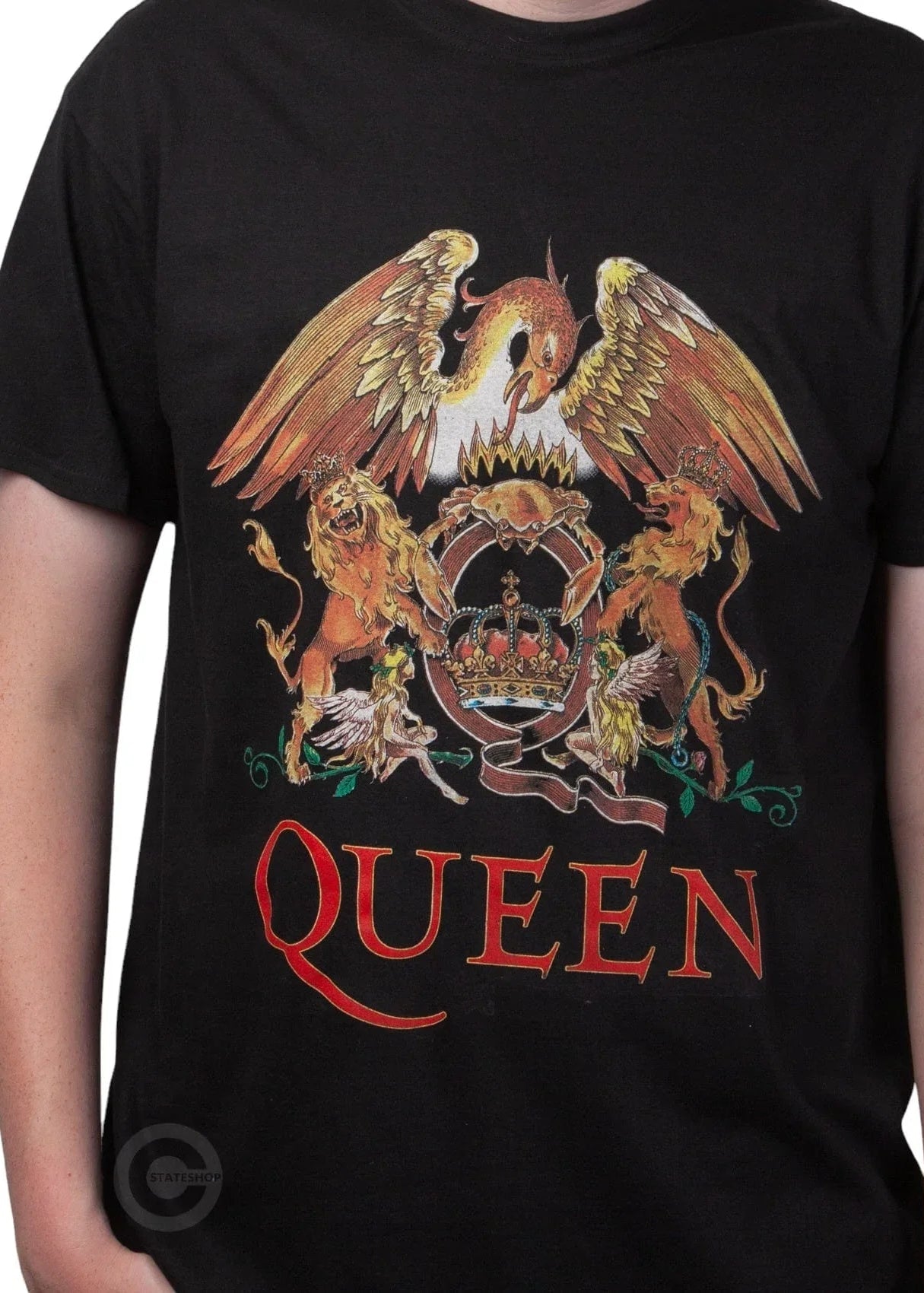 T-shirt Queen "Classic Crest" Black