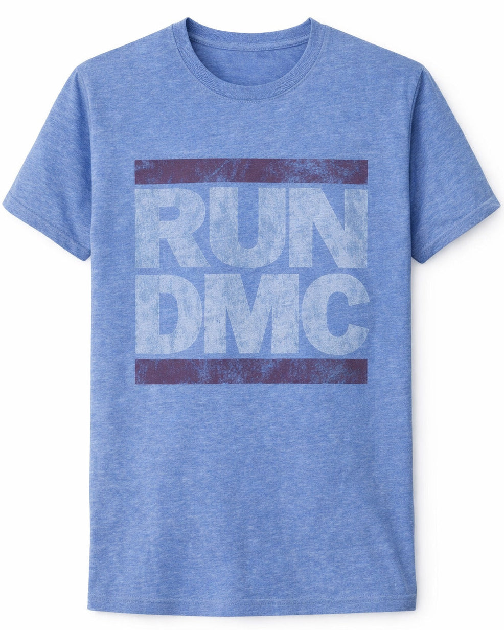 T-shirt Run DMC "Burned out Logo Blue
