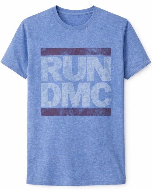T-shirt Run DMC "Burned out Logo Blue