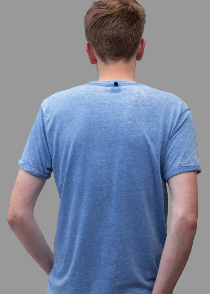 T-shirt Run DMC "Burned out Logo Blue