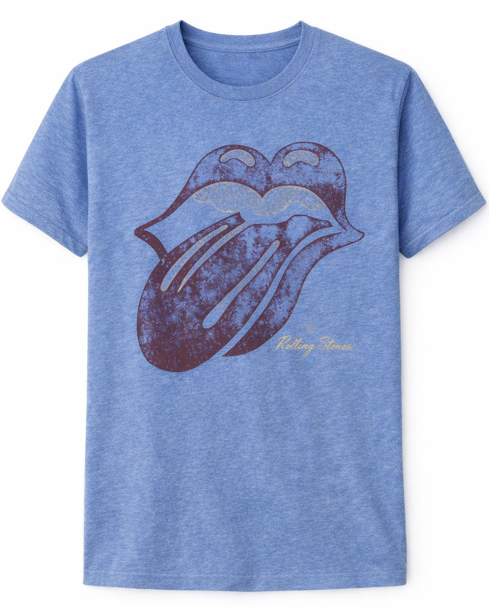 T-shirt The Rolling Stones "Burned Out Tongue" Blue