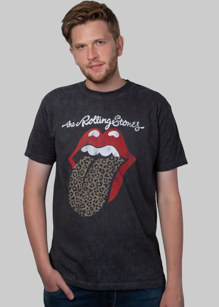 T-shirt The Rolling Stones "Leopard Tongue" Darkgrey