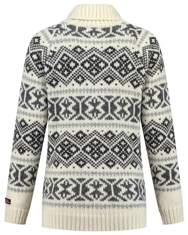 Womens Icelandic jumper with roll neck of 100% wool