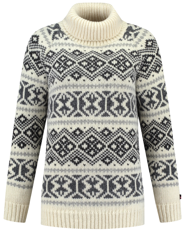 Womens Icelandic jumper with roll neck of 100% wool